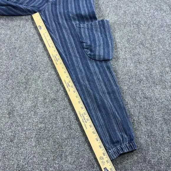 Jaded Gypsy Pants Womens Small Blue Spiral Cluster Denim Cargo Striped Jogger
